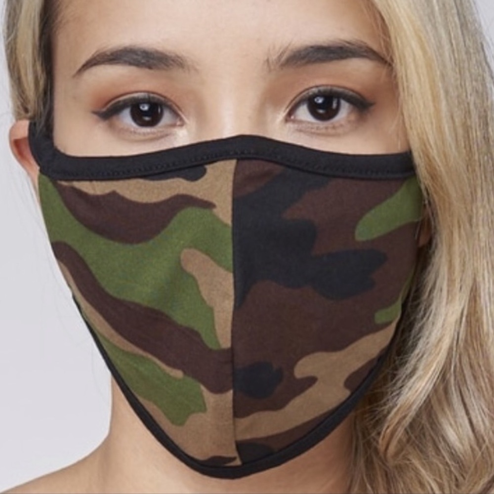 Camo design face mask made in USA unisex